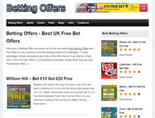 Tablet Screenshot of betting-offers.net